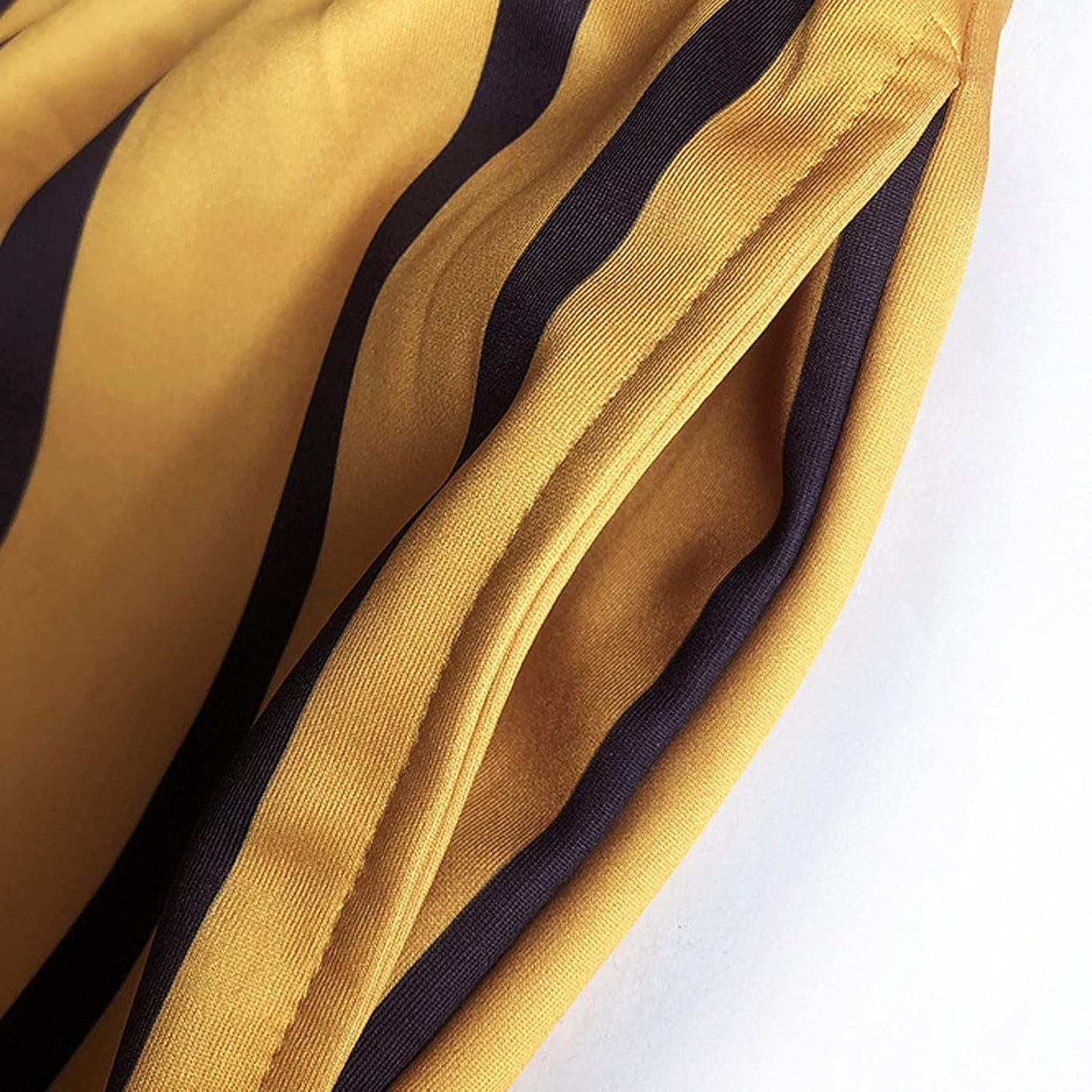 Striped Printed Stretch Flat Front Men Pants Casual,Men'S Straight-Fit Stripe Dress Pants,Mens Elastic Waist Pants Pinstripe Trousers Sweatpants High Waist Pants Yellow