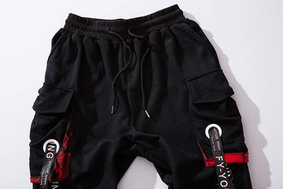 Men'S Jogger Pants Punk Cargo Baggy Techwear Hip Hop Harem Pants Streetwear Tactical Track Pant