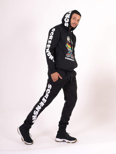 Mens Urban Hip Hop Premium Fleece Hoodie - Modern Pullover NYC Street Fashion Urbanwear Hooded Sweatshirt