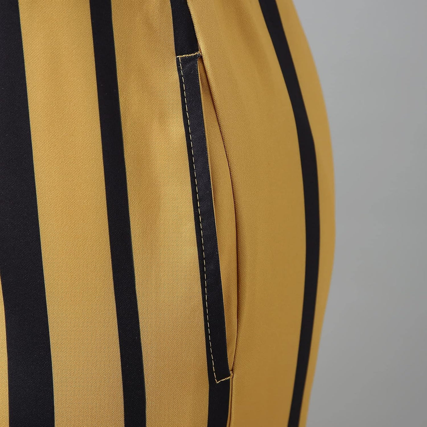 Striped Printed Stretch Flat Front Men Pants Casual,Men'S Straight-Fit Stripe Dress Pants,Mens Elastic Waist Pants Pinstripe Trousers Sweatpants High Waist Pants Yellow