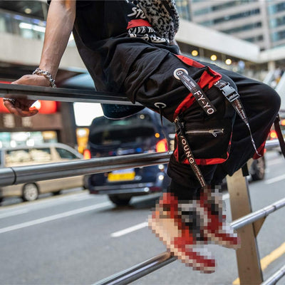 Men'S Jogger Pants Punk Cargo Baggy Techwear Hip Hop Harem Pants Streetwear Tactical Track Pant