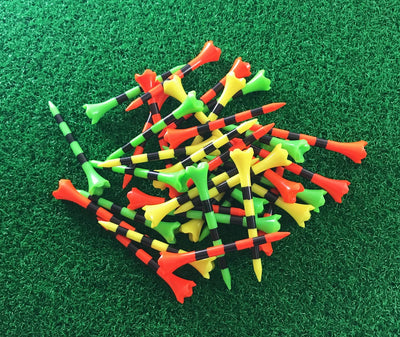 Pride Performance 2.75" Striped Fruit Mix Plastic Golf Tee, 25 Count